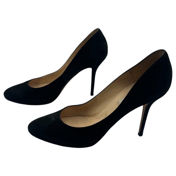 Jimmy Choo Aimee Suede Platform Pumps Heels Black Sz 11 - Picture 4 of 10
